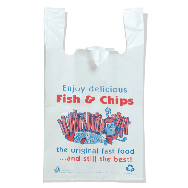 Fish and Chip printed Carrier Bag